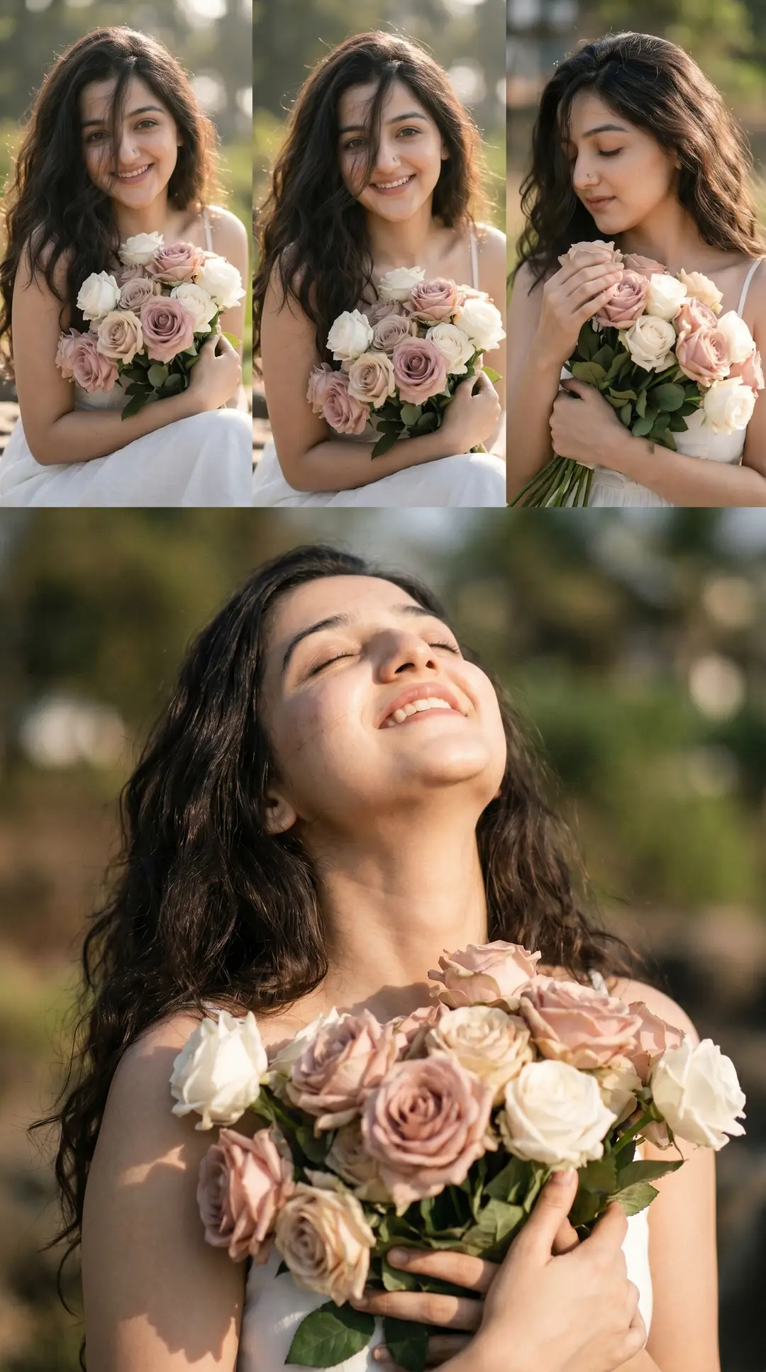 Girl with flower — AI photo created with this prompt